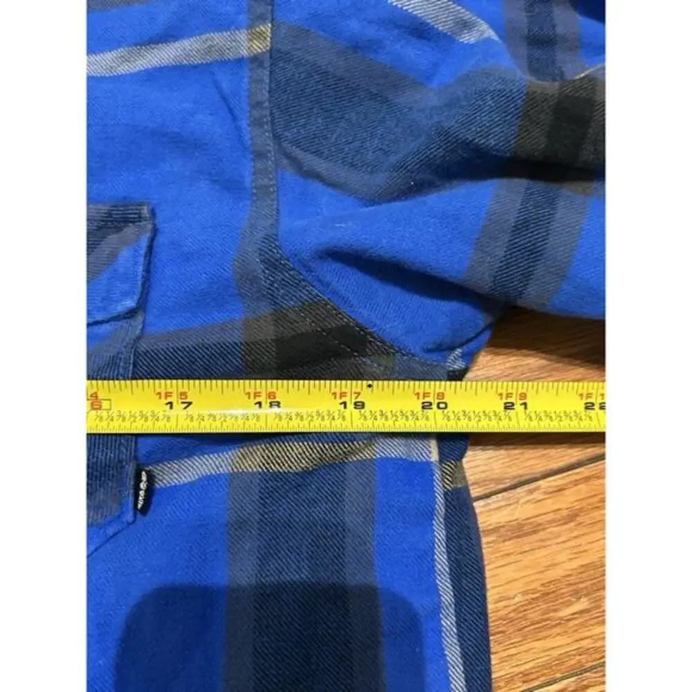 Nike 6.0 Flannel‎ Blue Plaid Size M Black And White Cotton